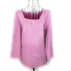 LIZ CLAIBORNE Square Neck Long Sleeve Top